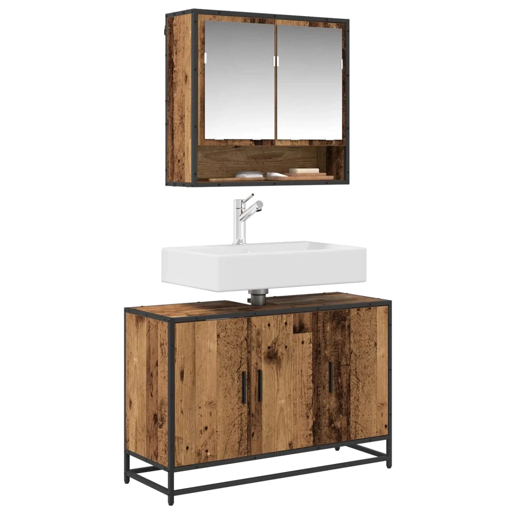 Mobile da Bagno Legno vecchio 90 x 33 x 60 cm Legno multistrato