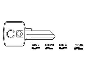 CHIAVI PER CILINDRI CAS-CISMA 4 SPINE PICCOLE- - CIS2R SX - 10 pezzi SILCA