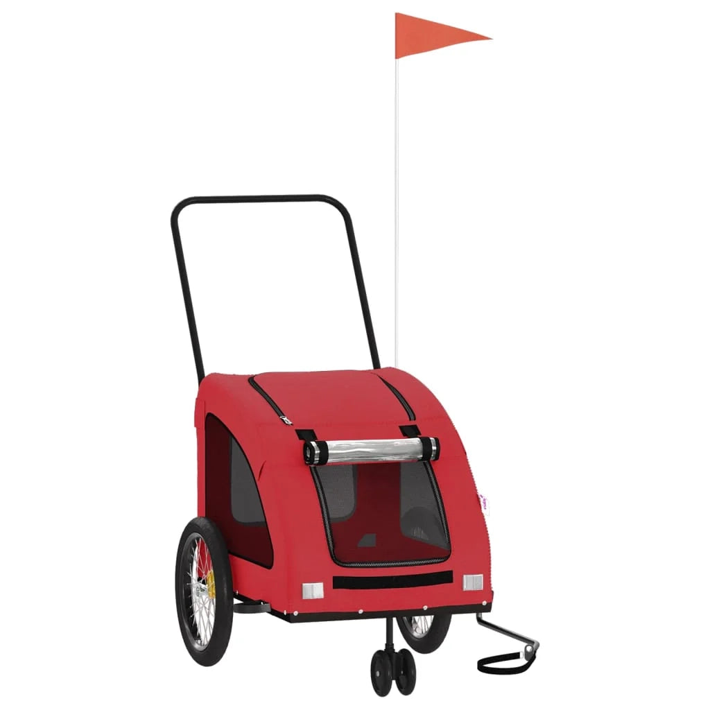 Rimorchio/carrello per animali domestici rosso 02_0044352