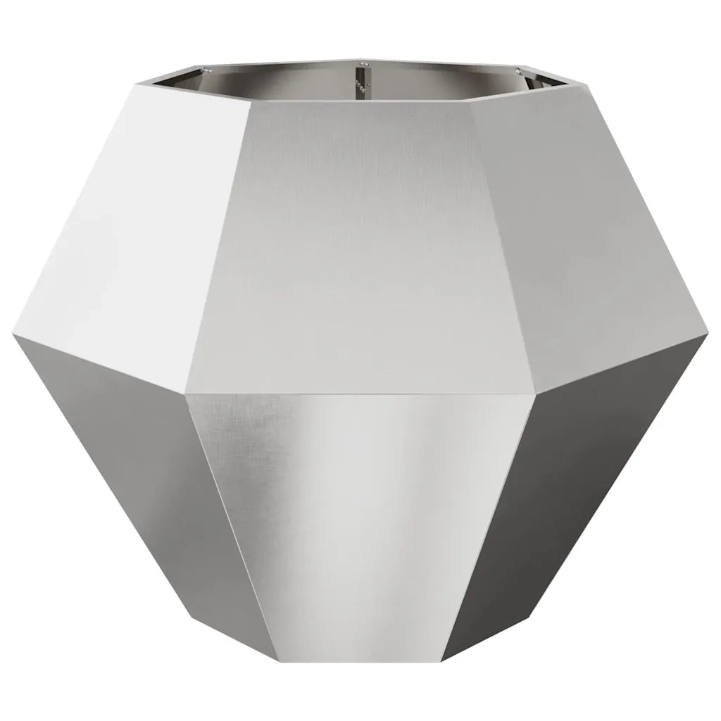 Fioriera 2 pcs Argento 100 x 100 x 80 cm Acciaio inossidabile