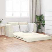 Divano a Letto 2-in-1 Panna 148x71x83 cm in Velour