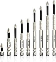 Set di viti antiscivolo a 9 pezzi - Viti a magnete in acciaio inossidabile - 25 mm a 150 mm - Duraturo - Ergonomico & Antiscivolo - Per DIY, riparazione e uso professionale