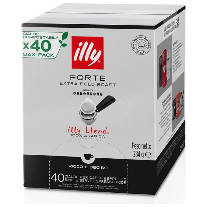 Illy Forte Cialde caffè Tostatura scura 40 pz