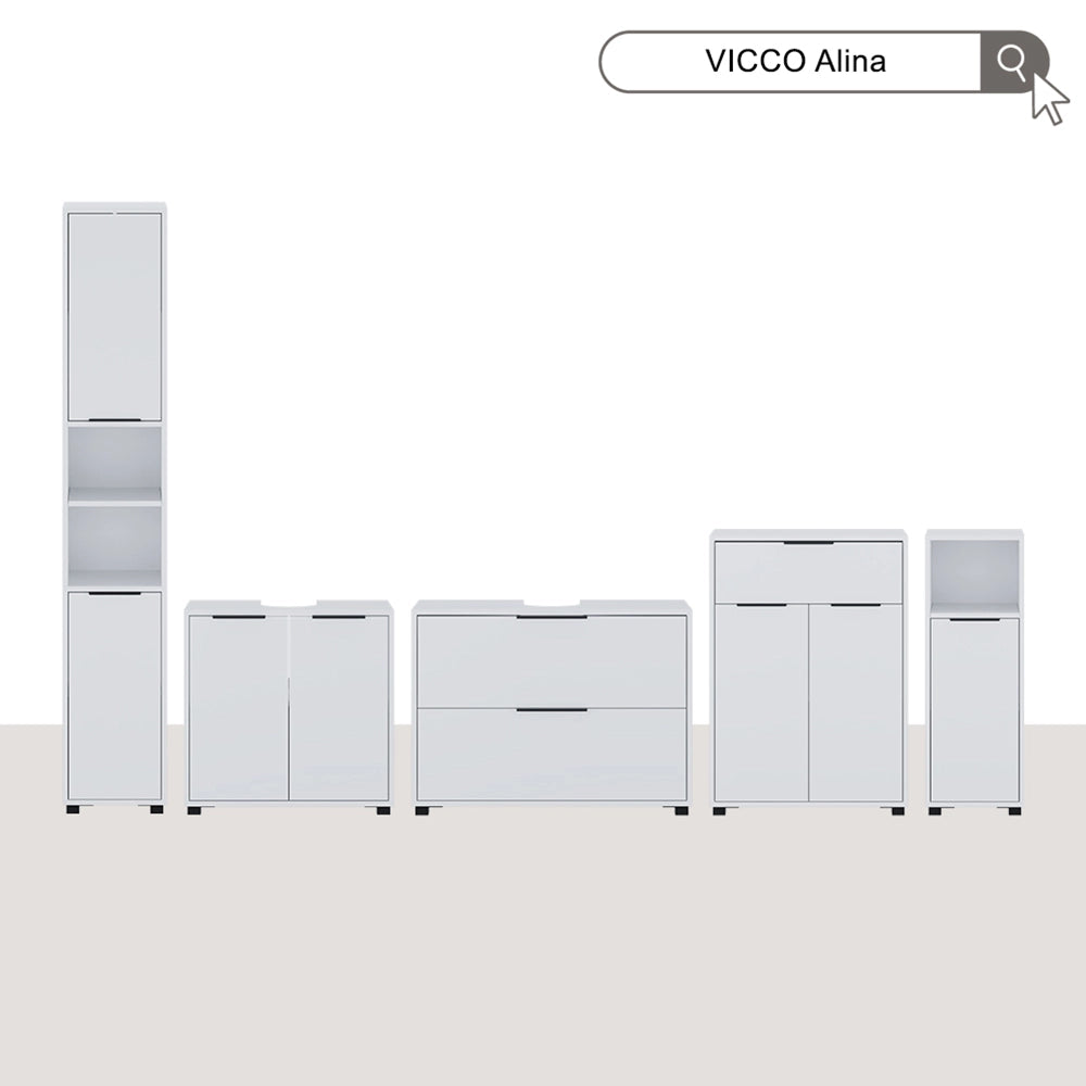 Vicco Set di mobili da bagno Bianco 3 parti