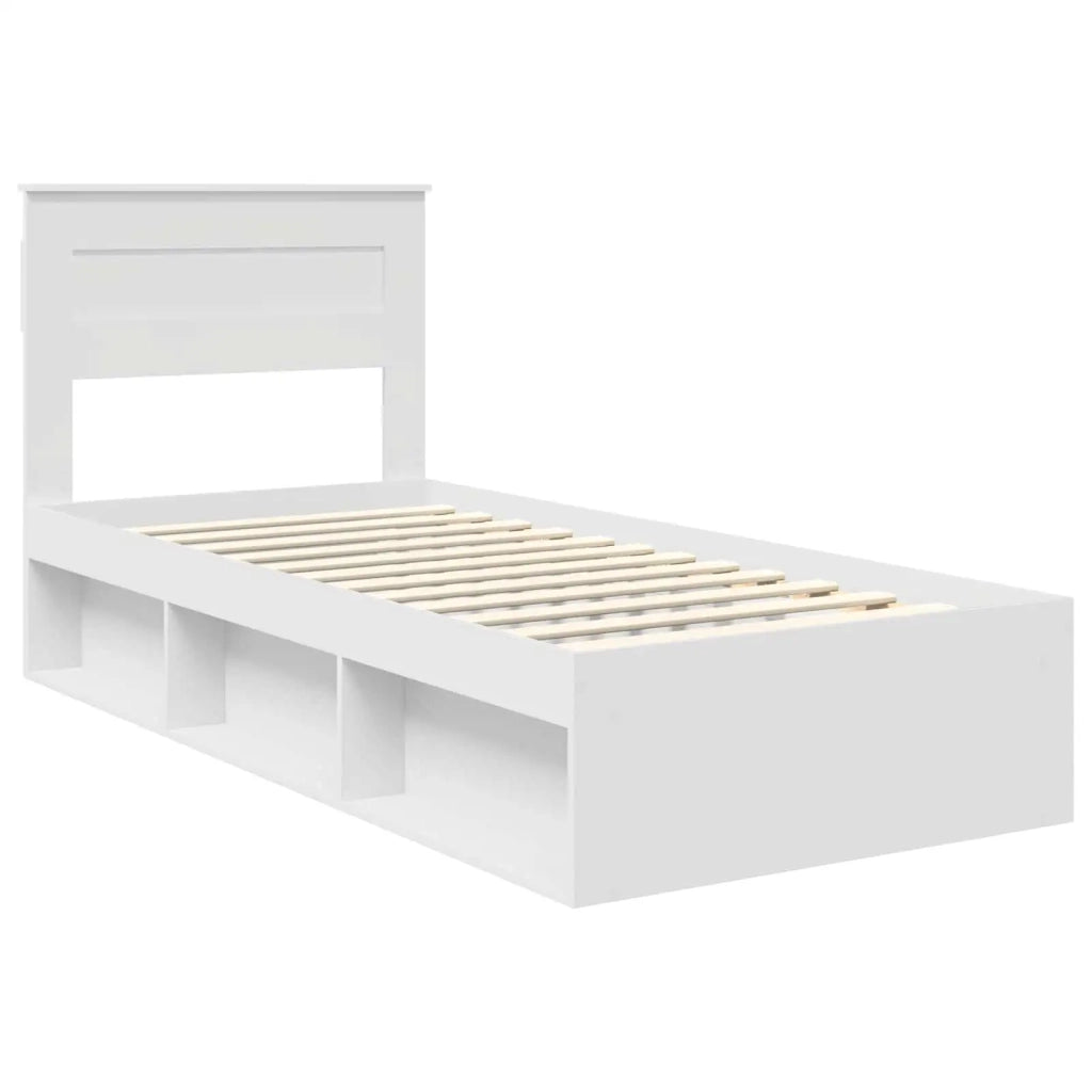 Struttura del letto Bianco 75 x 190 cm Pino massello 3409815