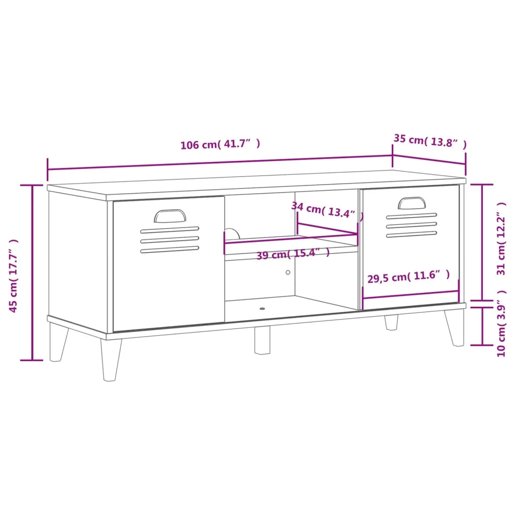 Panca Portascarpe VIKEN Bianca 106x35x45 cm Legno Massello Pino