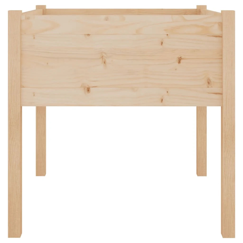 Fioriera rialzata per piante fiori patio o giardino esterno 70 x 70 x 70 cm legno di pino massiccio marrone 02_0038560
