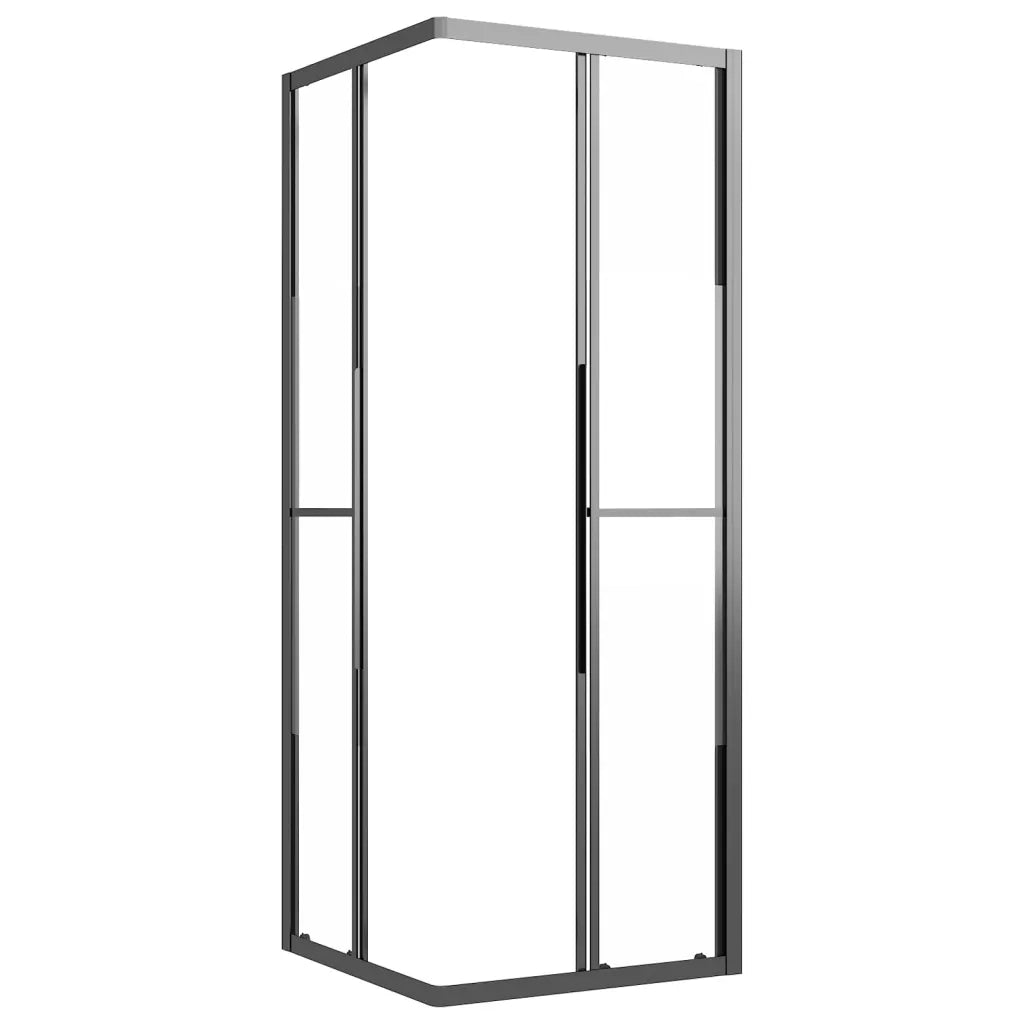 Cabina Doccia ESG Semi Smerigliato 80x70x180 cm Nera cod mxl 73674