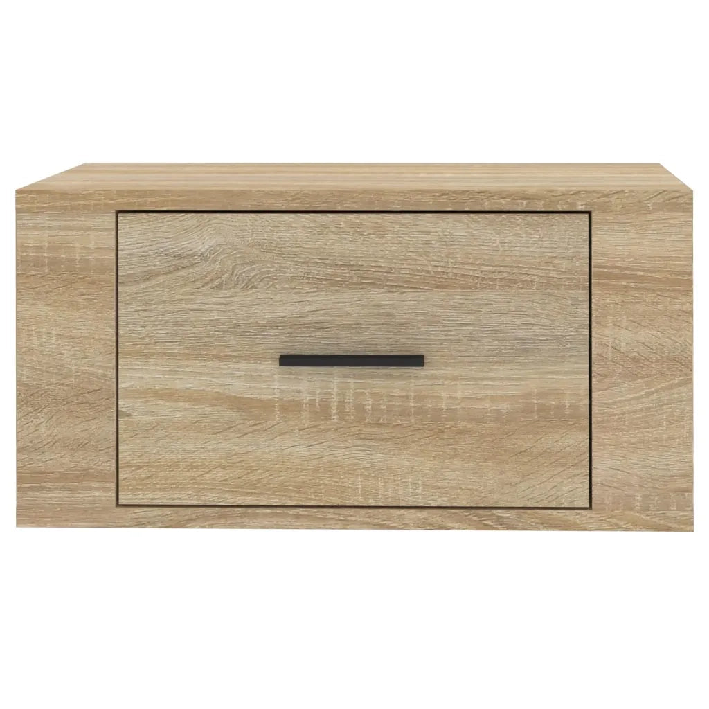 Set di 2 Comodini | Armadio da Notte | Mobiletto da notte a Muro Rovere Sonoma 50x36x25 cm