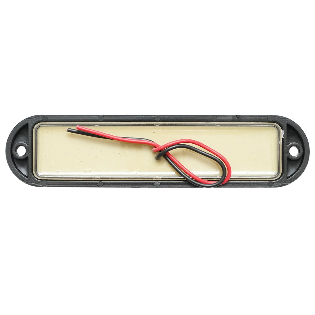 Lampada laterale  LED, bianca, 12V-24V, 155x37 mm, con cornice nera, Breckner Germany