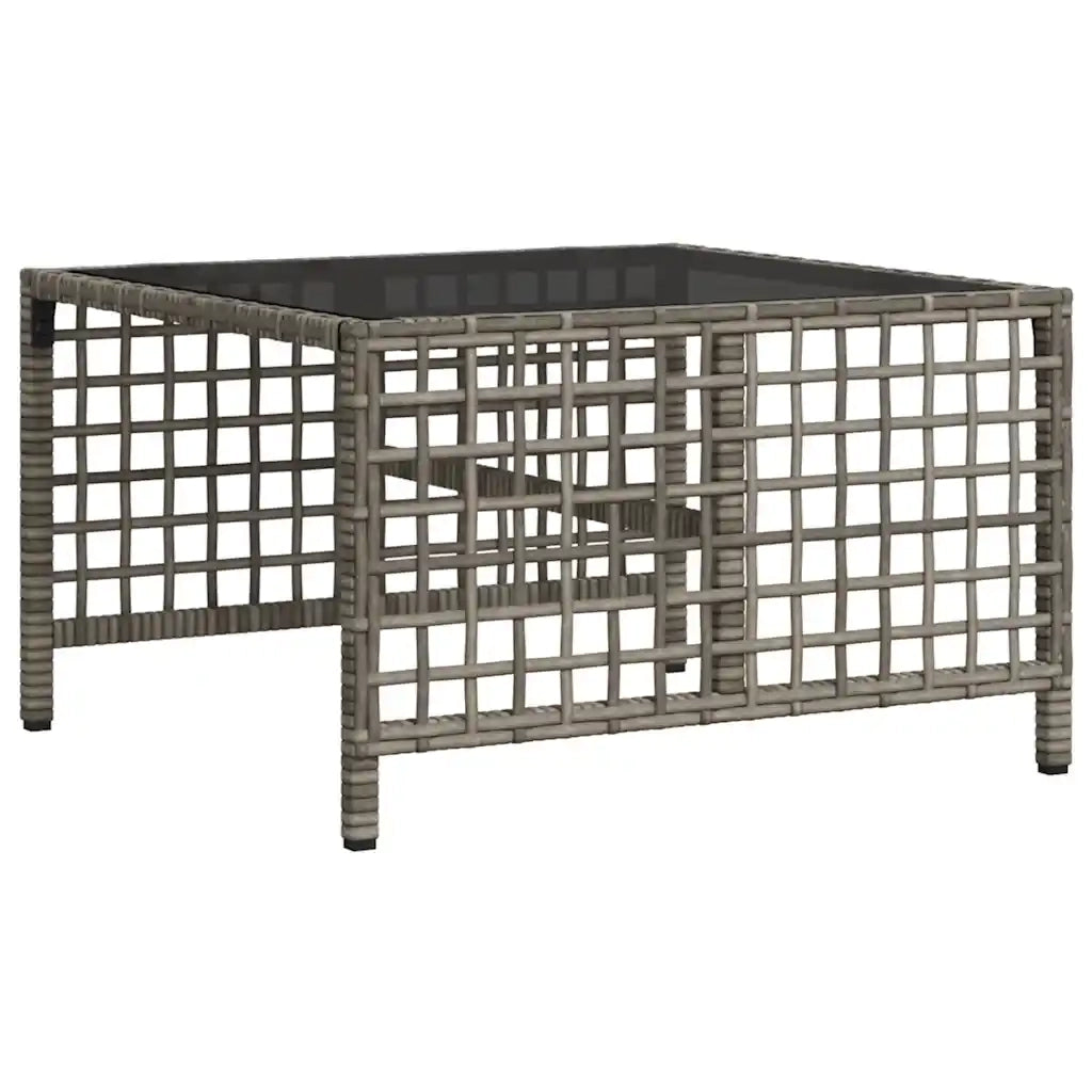 Set da giardino angolare a 3 pz con Cuscini in Polyrattan Grigio 365450