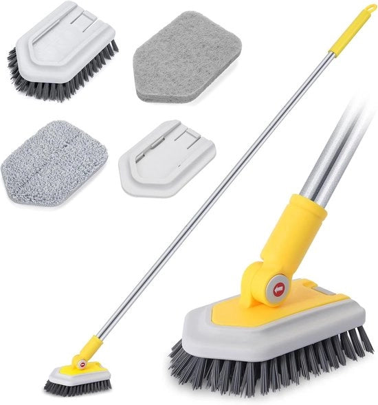 Spazzola per doccia - 3 in 1 Scopa per Bagno - Manubrio estensibile