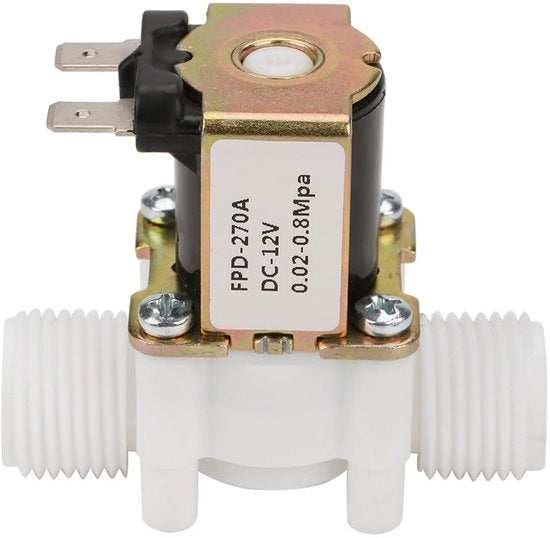 Vitello di Magnete Normale Chiusura - Valvola di Ingresso dell'Acqua - G1/2 - DC12V - 12V-300mA - Isolamento di Classe E - Valvola dell'Acqua