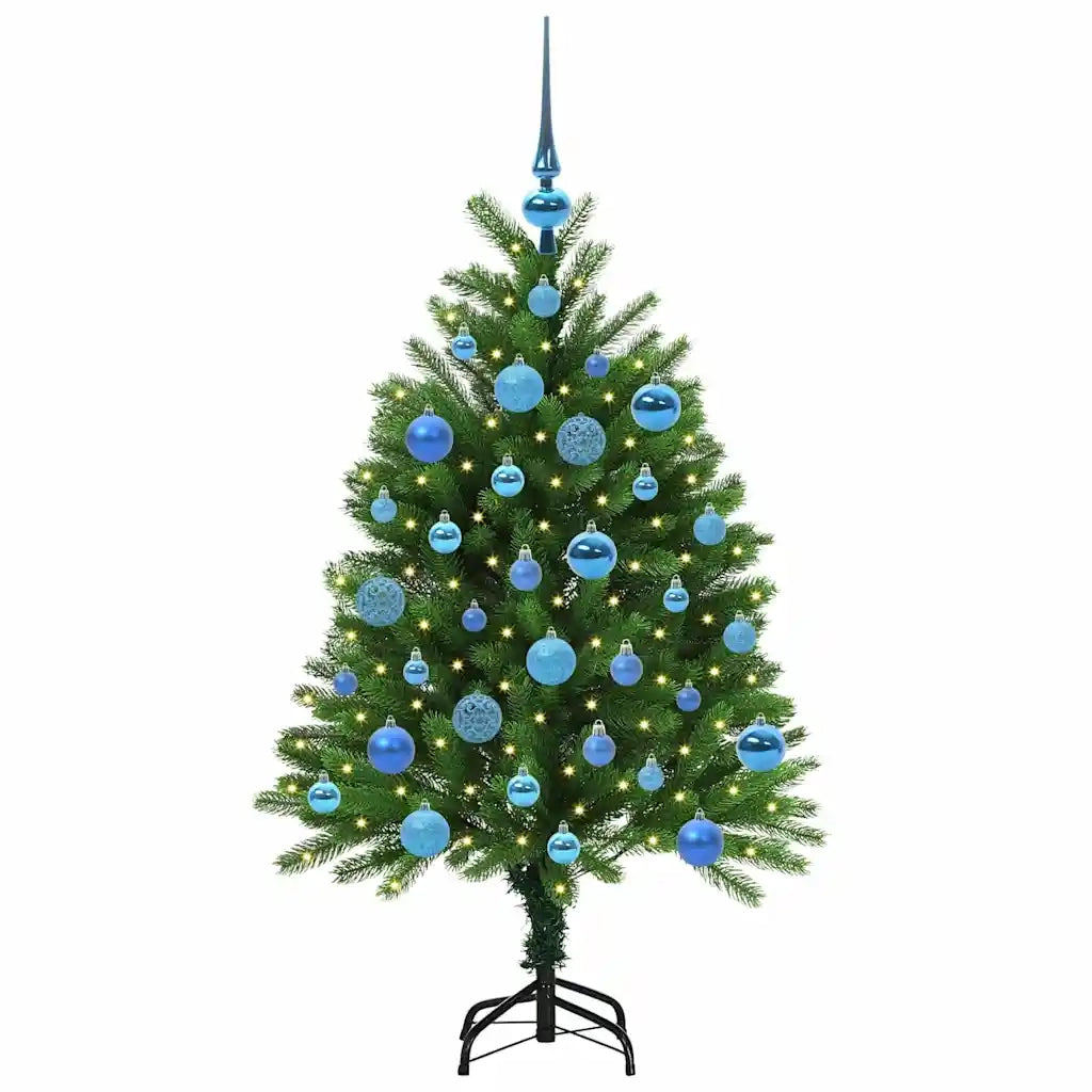 Albero di Natale | Decorazioni natalizie con 150 LED con supporto Verde 120 cm PE