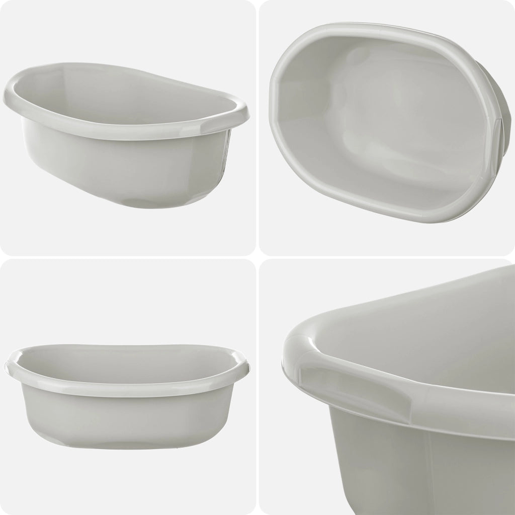 Bacinella in plastica KADAX da 12 litri, ovale, con manici