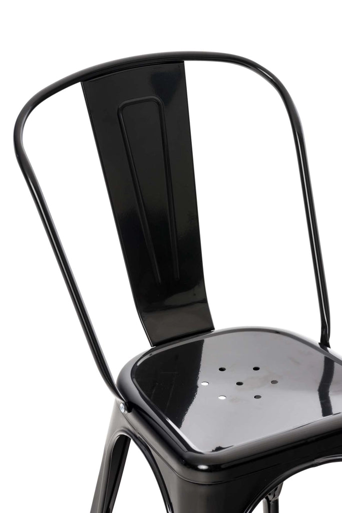 Sedia Impilabile Benedikt V2 in Metallo nero