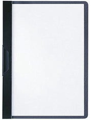 Clip per cartelle A5 in plastica rigida, fino a 30 fogli A5, nero, pacchetto da 25, 221701