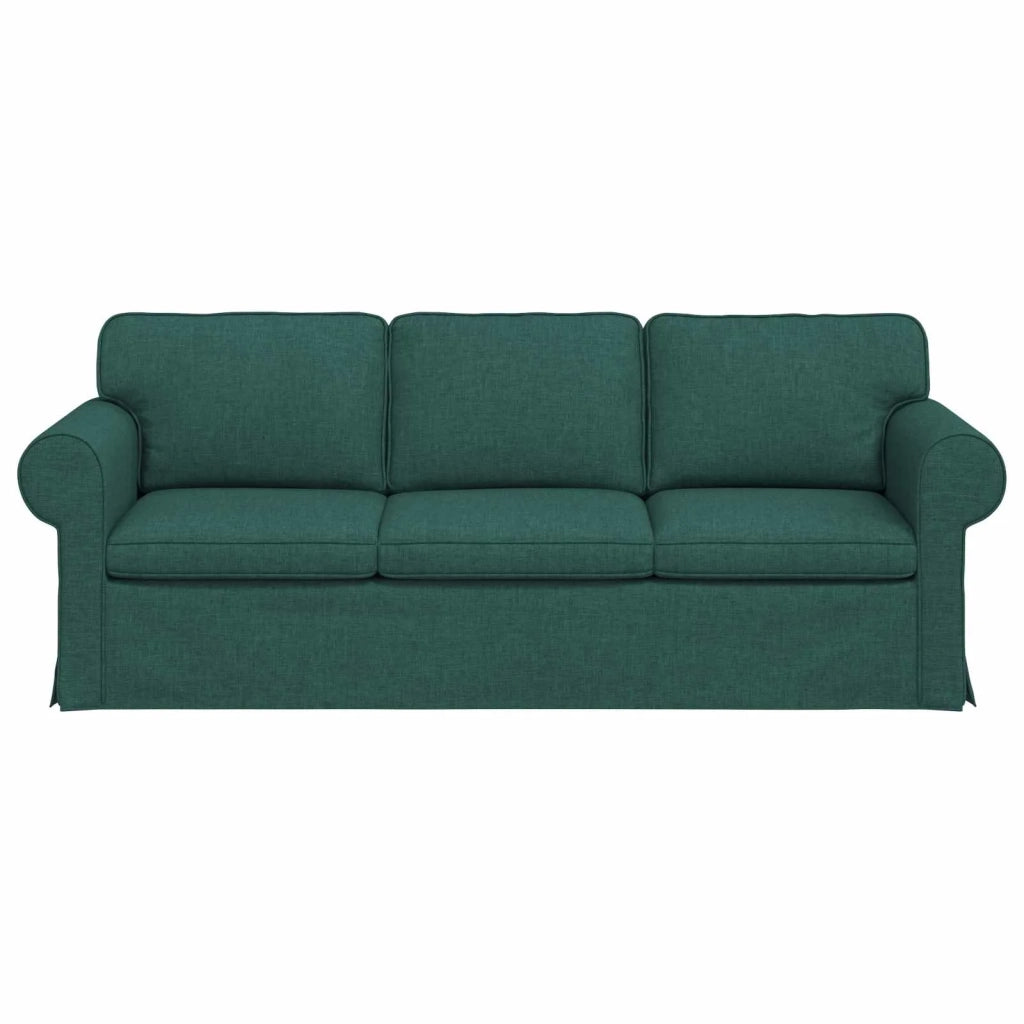 Divano Verde Scuro 215 x 82 x 80 cm Tessuto