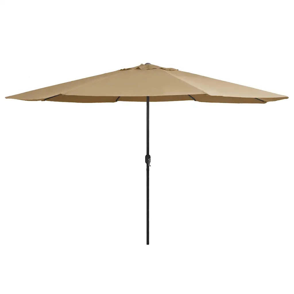 Ombrellone da Giardino con Palo in Metallo 390 cm Tortora 47381