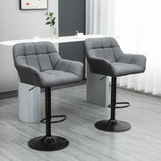 BARHOCKER Set da 2 pezzi Regolabile in altezza 57,5 x 52,5 x 93-114 cm Grigio