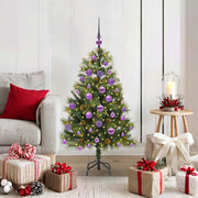Albero di Natale artificiale pieghevole con coni Verde 120 cm 3395077