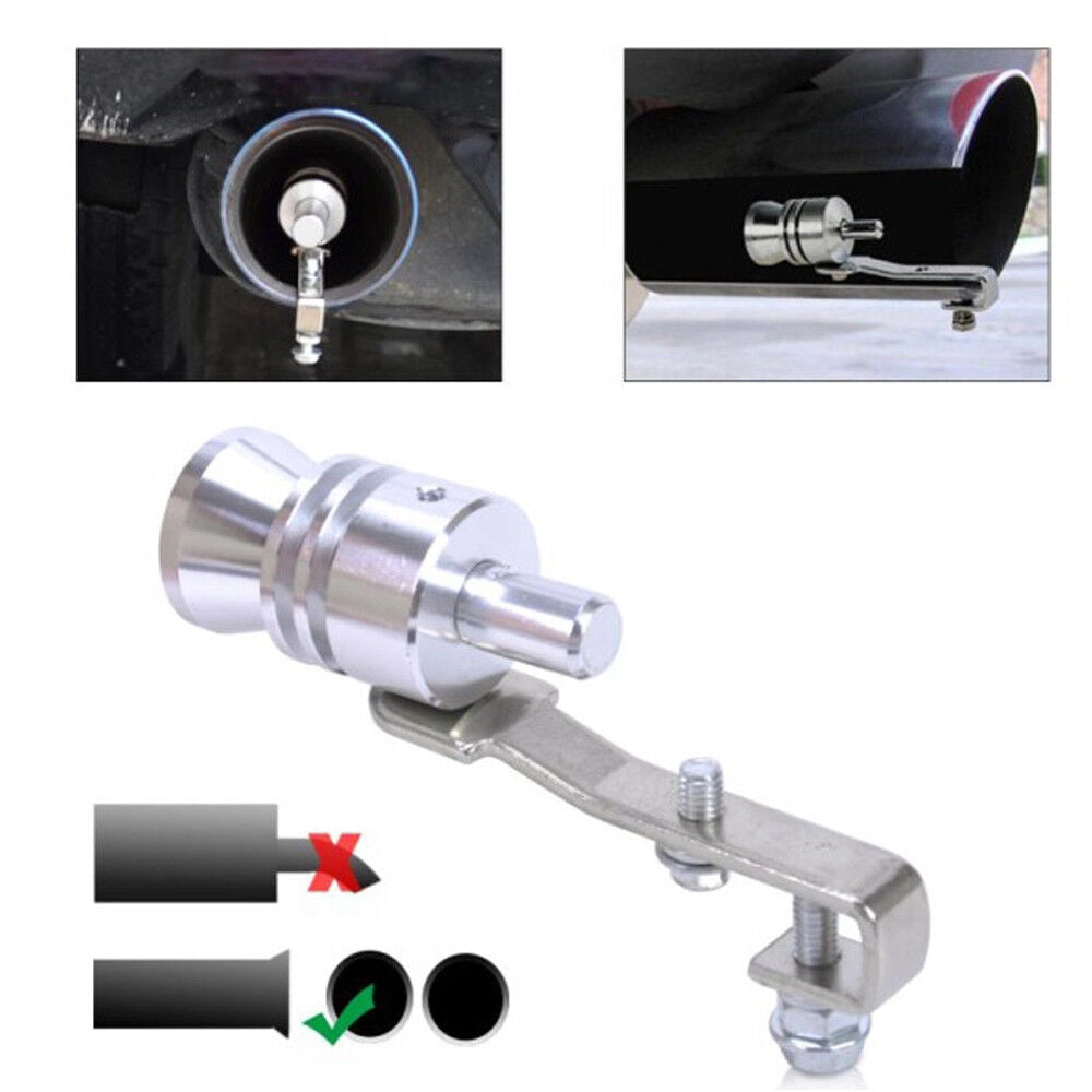 EFFETTO TURBO FISCHIO PER MARMITTA AUTO TUNING TERMINALE TURBINA MISURA L 2400CC