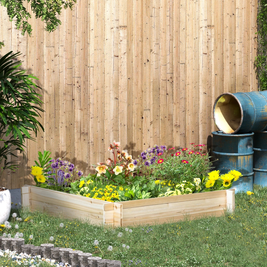 Fioriera in legno massello per giardino ¨C Minimal ¨C 100x100x16 cm
