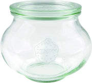 Set di contenitori in vetro per conservazione 500 ml - set di 6 inclusi chiusure e coperchi in gomma - diametro 80 mm contenitori per dessert e conserve in vetro