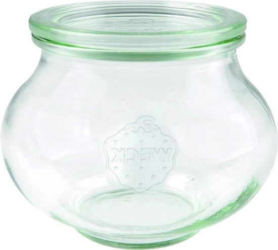 Set di contenitori in vetro per conservazione 500 ml - set di 6 inclusi chiusure e coperchi in gomma - diametro 80 mm contenitori per dessert e conserve in vetro