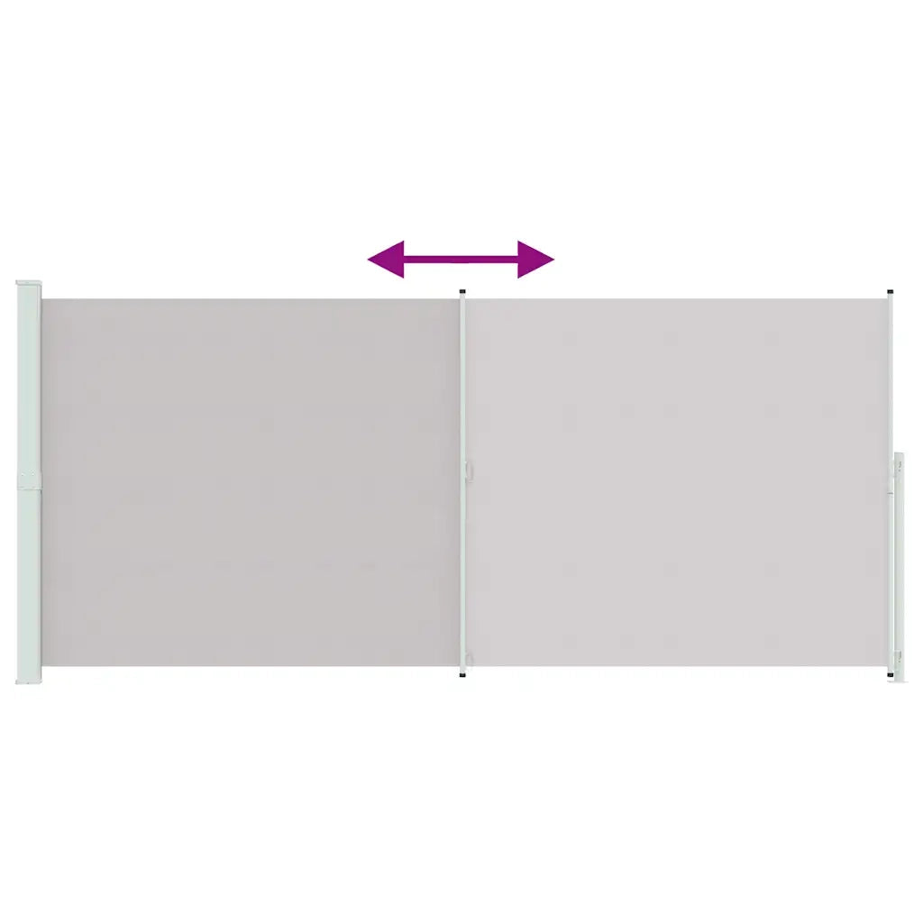 Tenda Laterale Retrattile per Patio 220x514 cm Grigia 313431