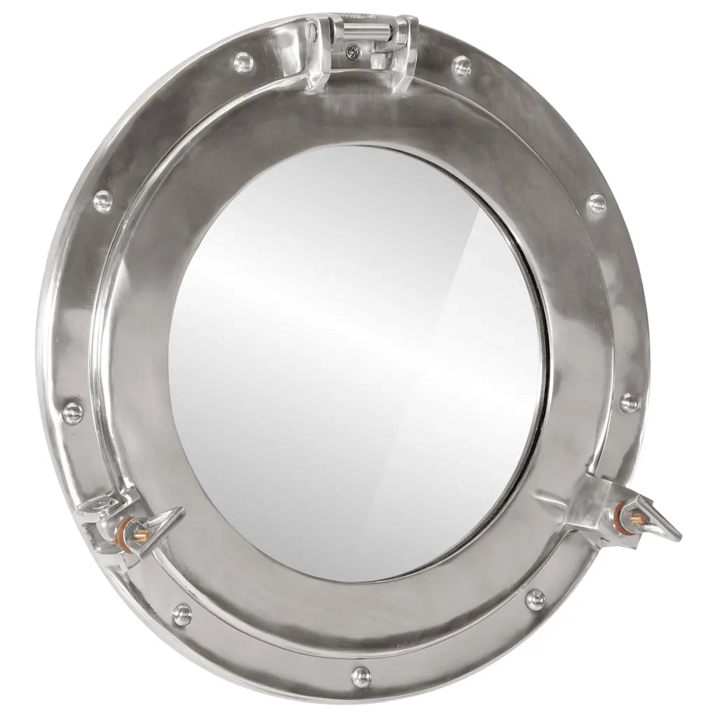 Specchio da Parete Design OblÃ² Ã˜38 cm in Alluminio e Vetro