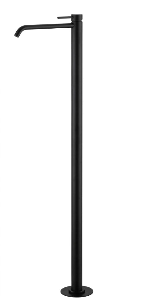 Miscelatore lavabo pavimento AISI 316 total black senza piletta Testori
