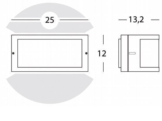 Applique E27 linea umbe aperta grafite