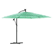 Ombrellone da giardino pieghevole quadrato con palo in acciaio 246 x 246 x 230 cm protezione UV stile contemporaneo poliestere verde 02_0056376