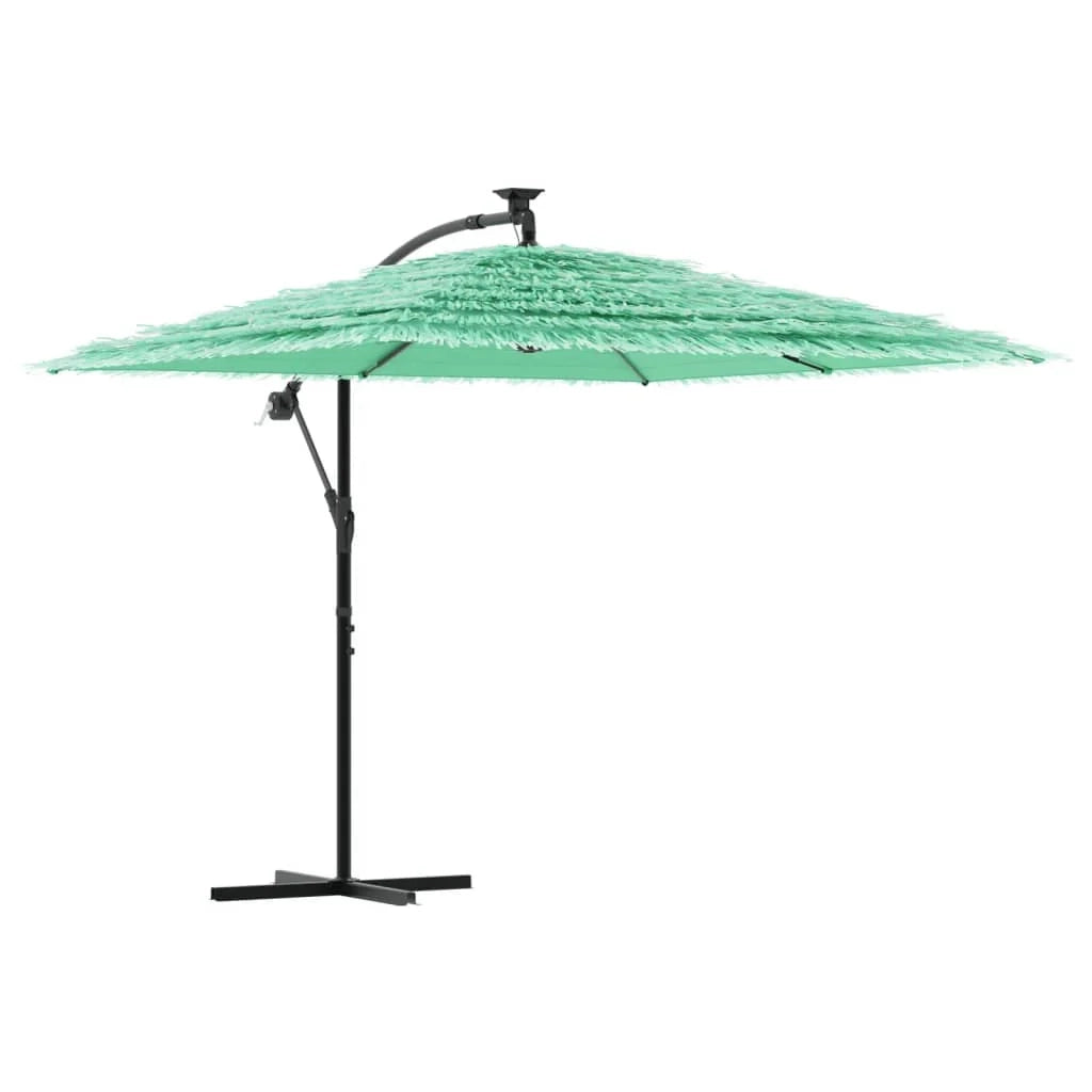 Ombrellone da giardino pieghevole quadrato con palo in acciaio 246 x 246 x 230 cm protezione UV stile contemporaneo poliestere verde 02_0056376