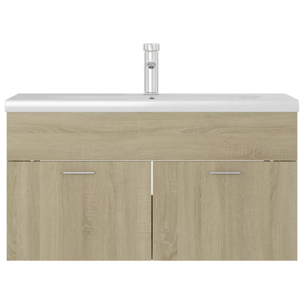 Mobile con Lavabo Integrato Rovere Sonoma in Legno Multistrato 3071291