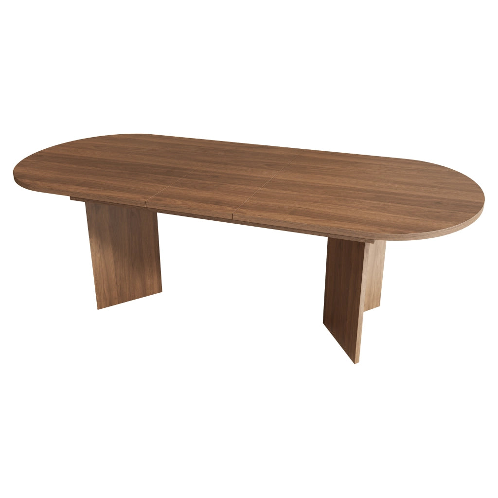 Tavolo da Pranzo Allungabile 160/200x90 cm ¨C MINIMAL ¨C Noce, Bordi Arrotondati, 6-8 Persone