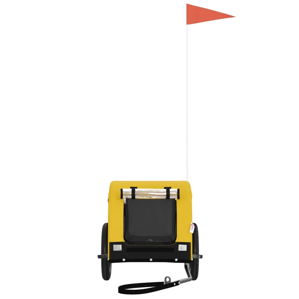 Rimorchio da Bici per Animali Giallo e Nero Oxford e Ferro CFW6952356