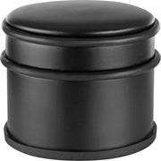 Blocco Porta in Acciaio Nero Lucido - Design Moderno con Anello in Gomma - Protezione Porte - Blocco Porta Elegante per Pavimento