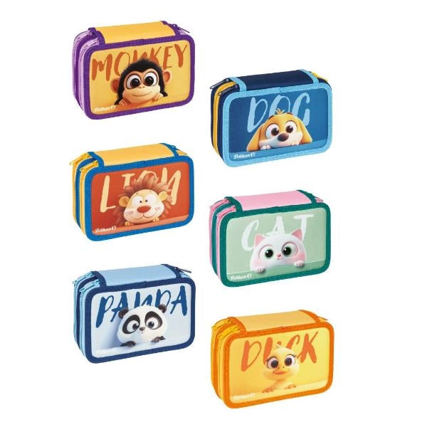 Esp12 astuccio 3 zip happy animals - 400207249