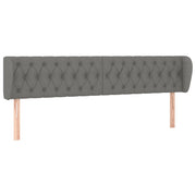 Testiera | Testata ad Orecchio Grigio Scuro 183x23x78/88 cm in Tessuto