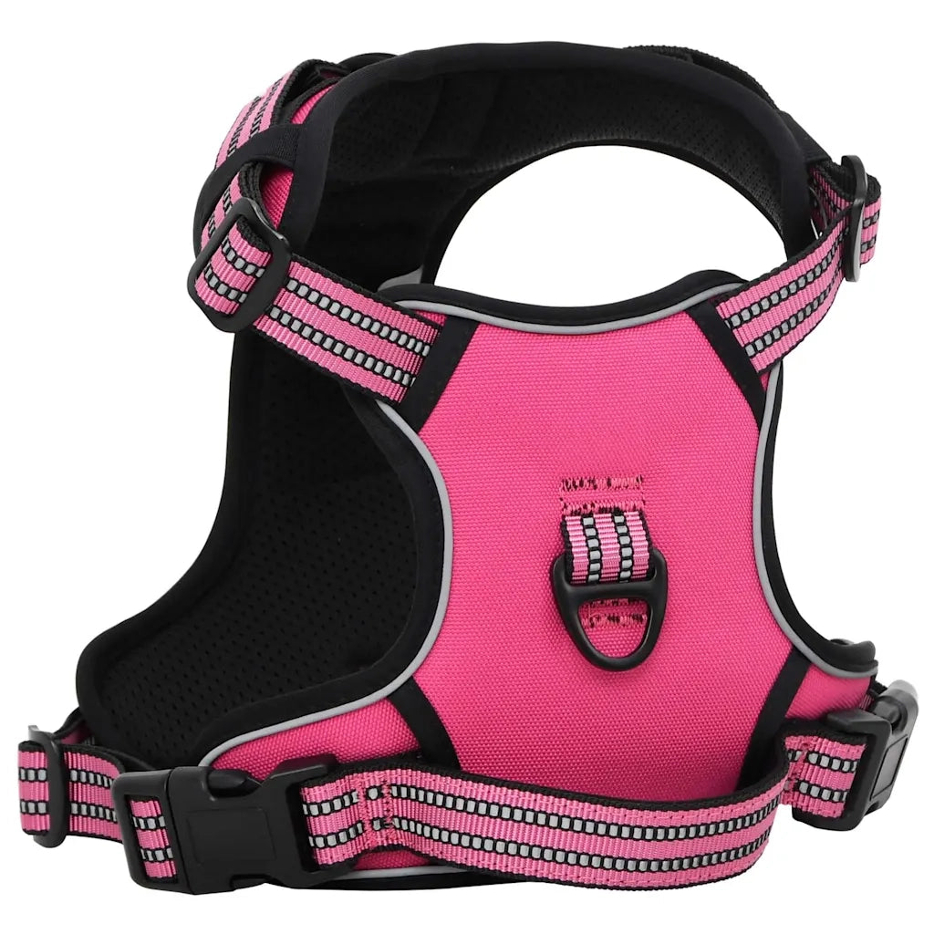 vidaXL Pettorina per Cani con Guinzaglio e Collare Regolabile Rosa L
