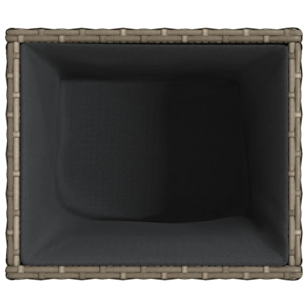 Fioriera rialzata per piante fiori giardino terrazze set da 2 36 x 30 x 32 cm resina intrecciata grigia 02_0038945