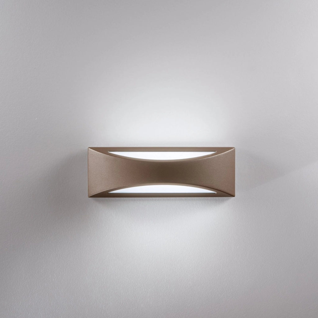 APPLIQUE LED WEISS BRONZO 16W 1800LM CCT 3000K / 4000K IP54 36X11,3X12CM