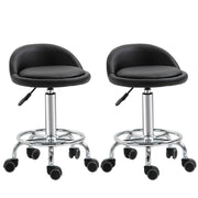 Sgabello girevole con ruote e schienale, altezza regolabile da 57 a 72 cm, ideale per ufficio, salone di bellezza e centri massaggi.
