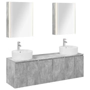 Set di Armadi da Bagno 5 pcs Grigio Cemento 3406450