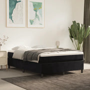 Struttura Letto a Rete a Molle-Giroletto Nero 140x190 cm in Velluto 559928