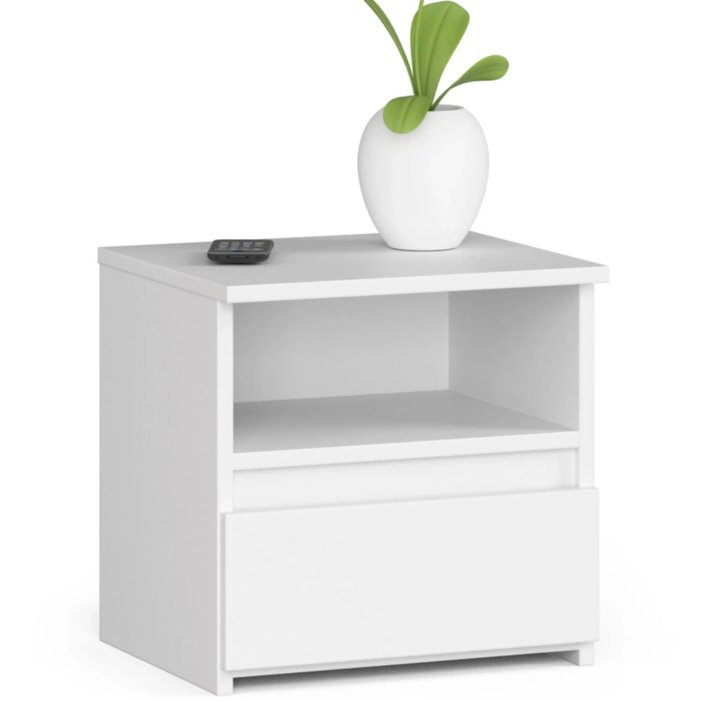 Comodino AKORD CL1 Bianca 40 cm 1 cassetto 40x35x40 cm