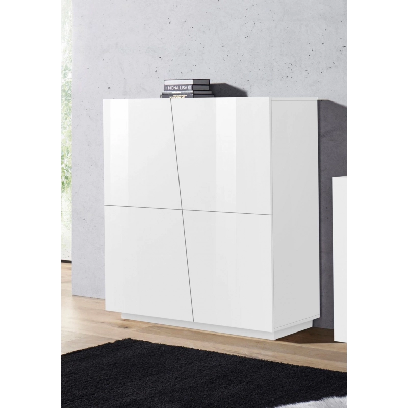 Madia Vega – 4 ante – 120x126x43 - Bianco Lucido