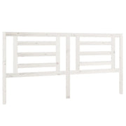 Testiera | Testata per Letto Bianca 186x4x100cm in Legno Massello di Pino